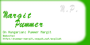 margit pummer business card